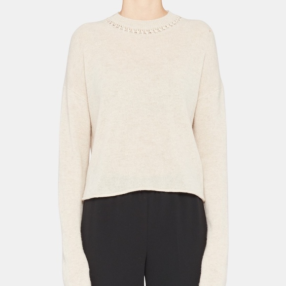 Theory 100% Cashmere Cropped Sweater - Picture 1 of 6